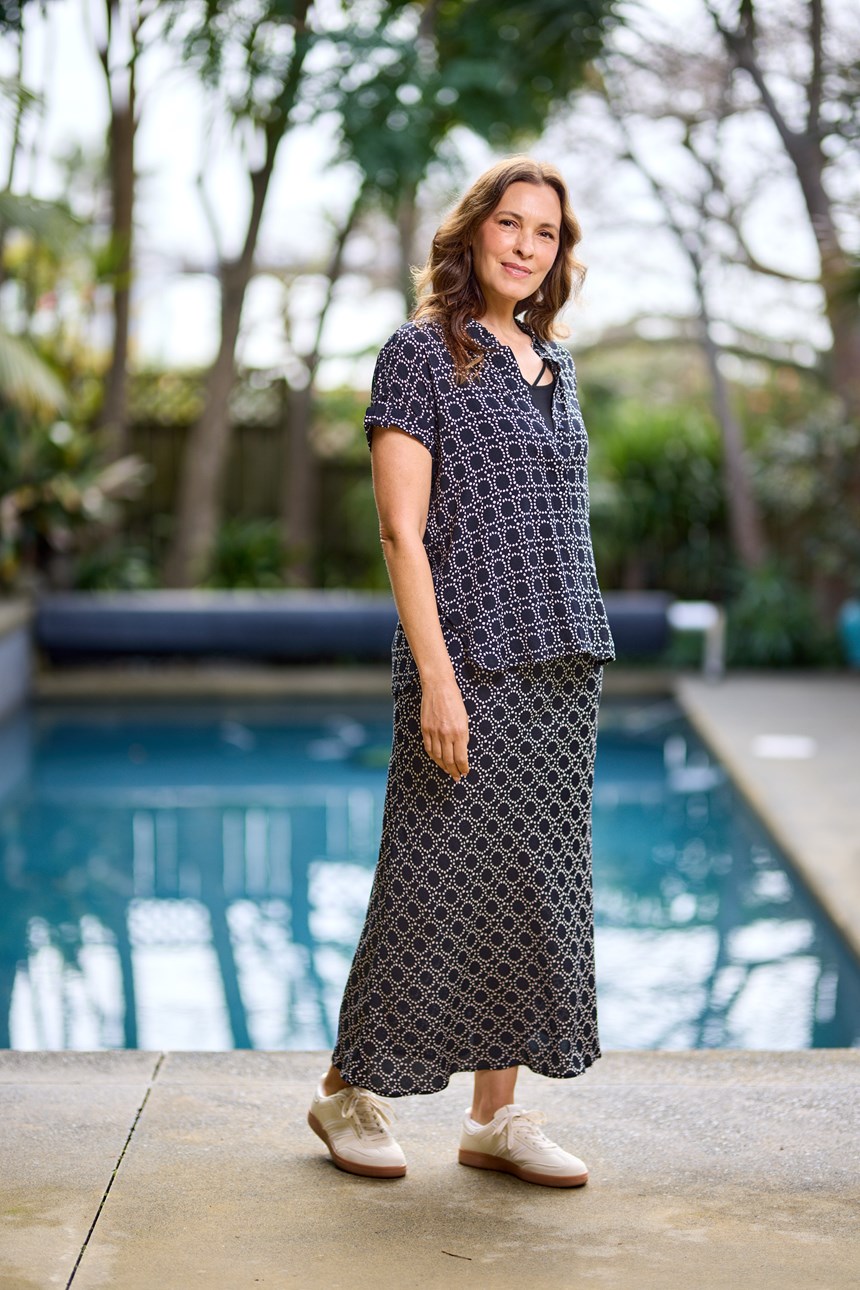 GEO DOT BIAS SKIRT